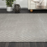 8' x 10' Gray Trellis Area Rug